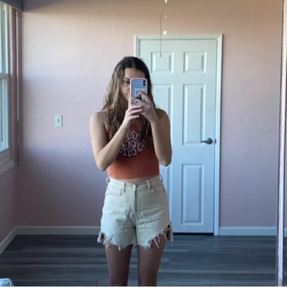 AE Tan High Waist Shorts